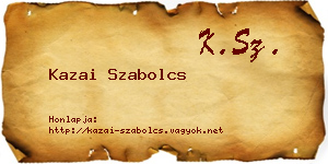 Kazai Szabolcs névjegykártya